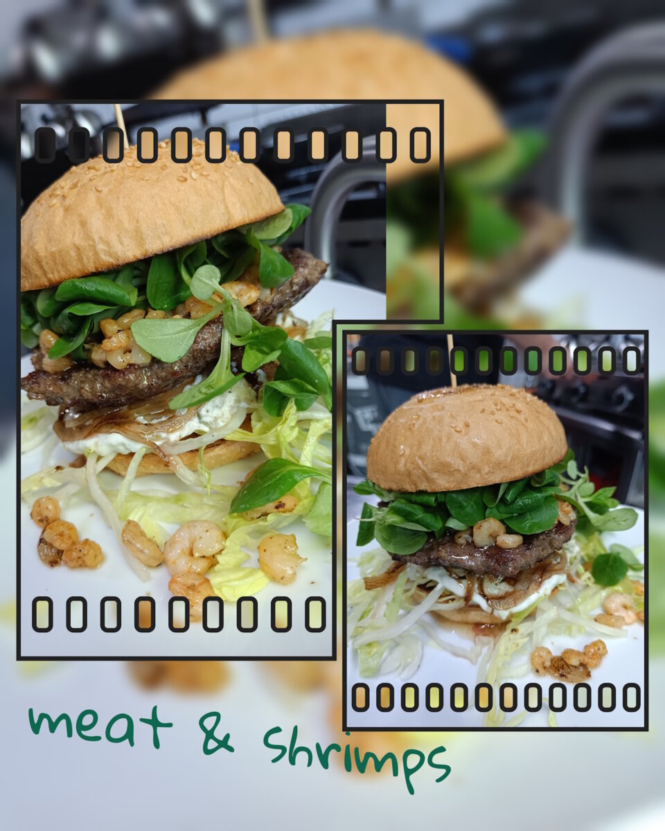 Shrimps Burger bei Cafe Pub Franziska