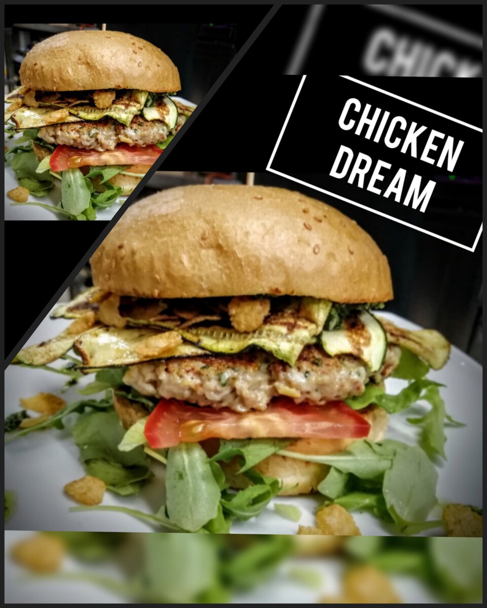 Chicken Burger bei Cafe Pub Franziska